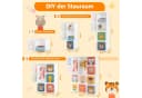 COSTWAY Kinderkleiderschrank mit 2 Kleiderstangen und 12 Würfeln, erweiterbar Bild 3