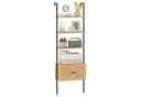COSTWAY 5-stöckiges Leiterregal mit Schrank Natur Metall Bild 2