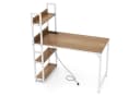 COSTWAY Schreibtisch mit Ladestation, Metall, 120x65cm Bild 2