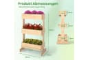 COSTWAY Blumenkasten 3-stufig Hochbeet Kiefernholz Natur Bild 3