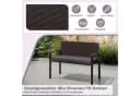 COSTWAY Gartenbank 2-Sitzer PE-Rattan mit Kissen grau/braun Bild 3