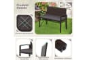 COSTWAY Gartenbank 2-Sitzer PE-Rattan mit Kissen grau/braun Bild 5