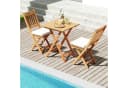 COSTWAY Bistro-Set 3-tlg. Klappbar Akazienholz mit Kissen Bild 1
