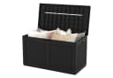 COSTWAY Gartenbox 380L Sitzbank Schwarz Bild 2