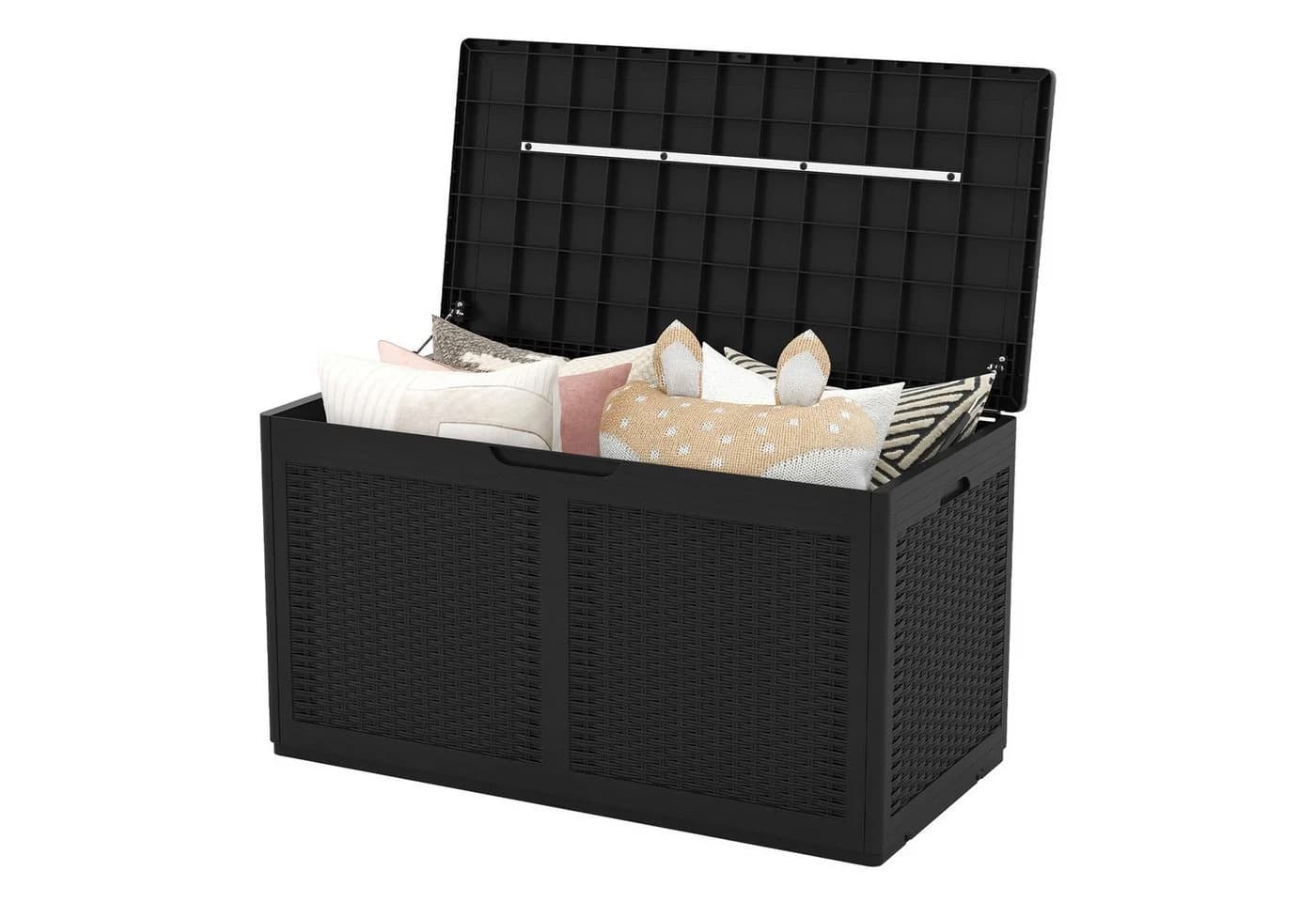 COSTWAY Gartenbox 380L Sitzbank Schwarz - Bild 2