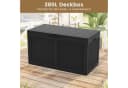 COSTWAY Gartenbox 380L Sitzbank Schwarz Bild 5