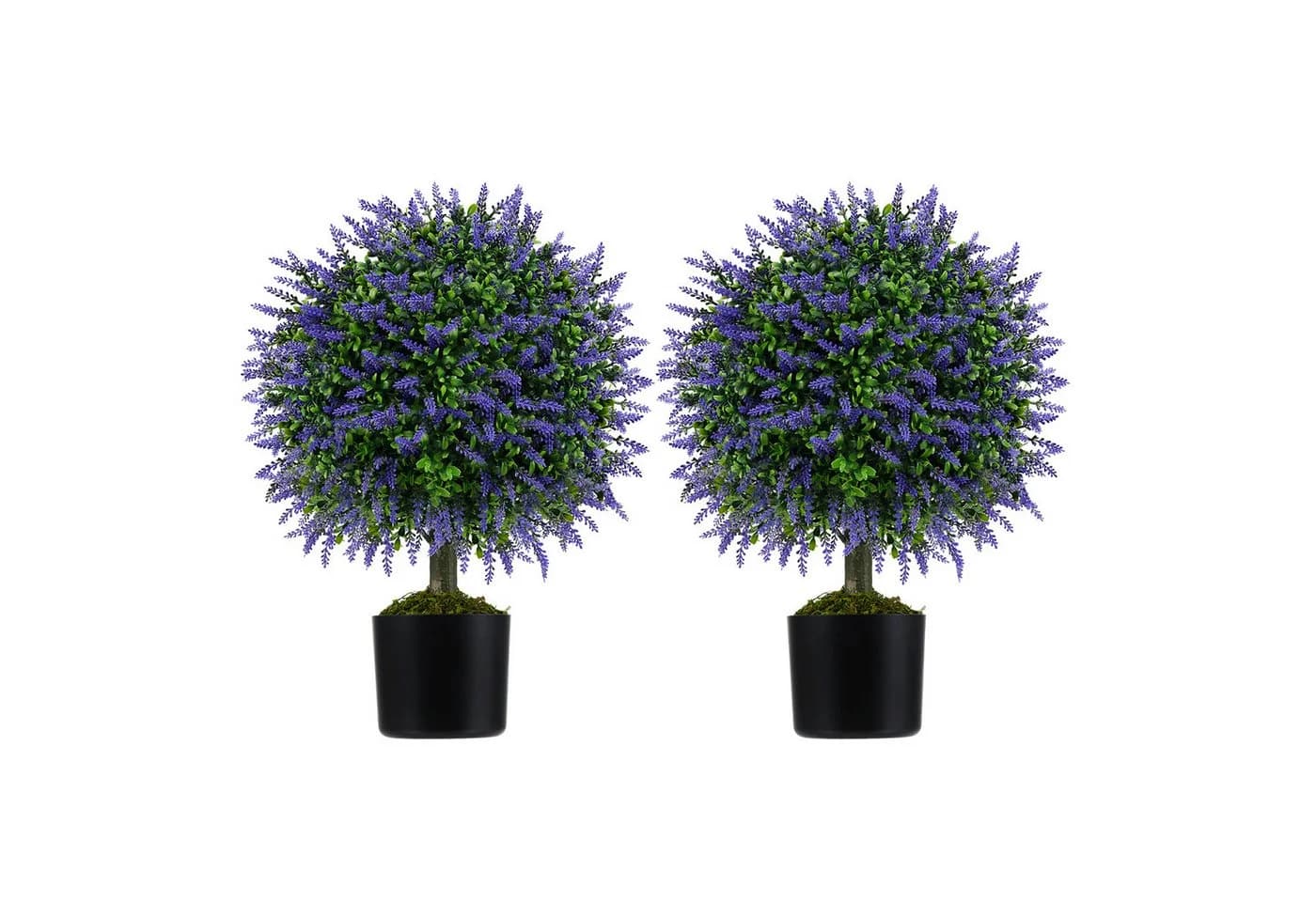 COSTWAY Kunstpflanze Lavendelbaum Lila 58 cm 2er-Set - Bild 2