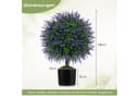 COSTWAY Kunstpflanze Lavendelbaum Lila 58 cm 2er-Set Bild 3