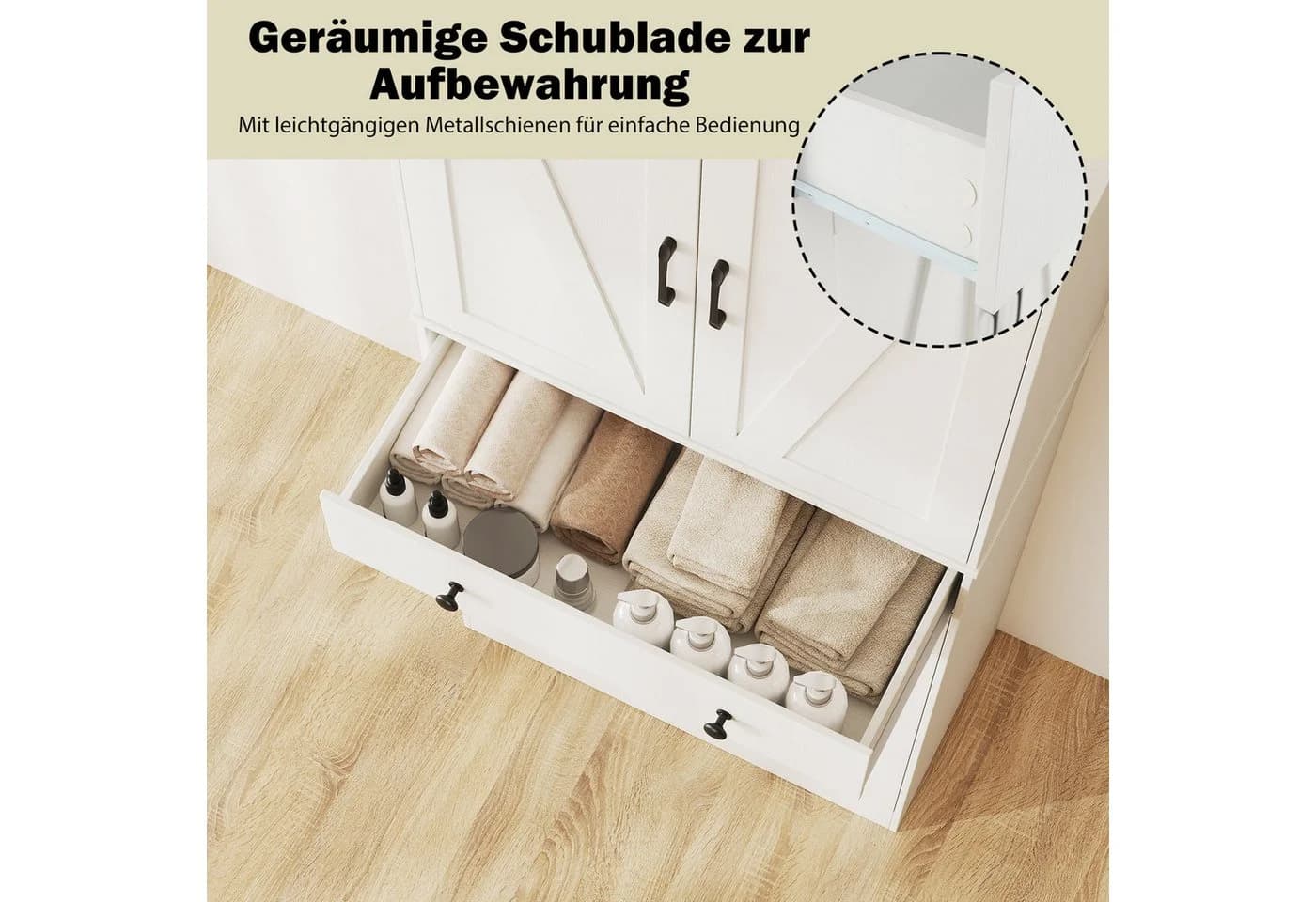 COSTWAY Küchenbuffet Vorratsschrank Weiß - Bild 5