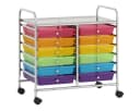 COSTWAY Rollcontainer mit 12 Schubladen und Rollen Bild 2