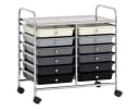 COSTWAY Rollcontainer mit 12 Schubladen Kunststoff Rollwagen Bild 2