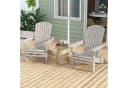 COSTWAY Gartenstuhl (2 St.) Adirondack Stuhl Klappbar Grau Holz Bild 1