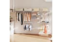 COSTWAY Kleiderständer Weiß/Grau Metall Erweiterbar Bild 1