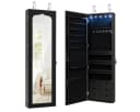 COSTWAY Schmuckschrank mit LED & Ganzkörperspiegel für Tür und Wand Bild 2