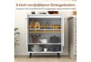 COSTWAY Küchenschrank Holz Weiß Verstellbare Ablagen Bild 3