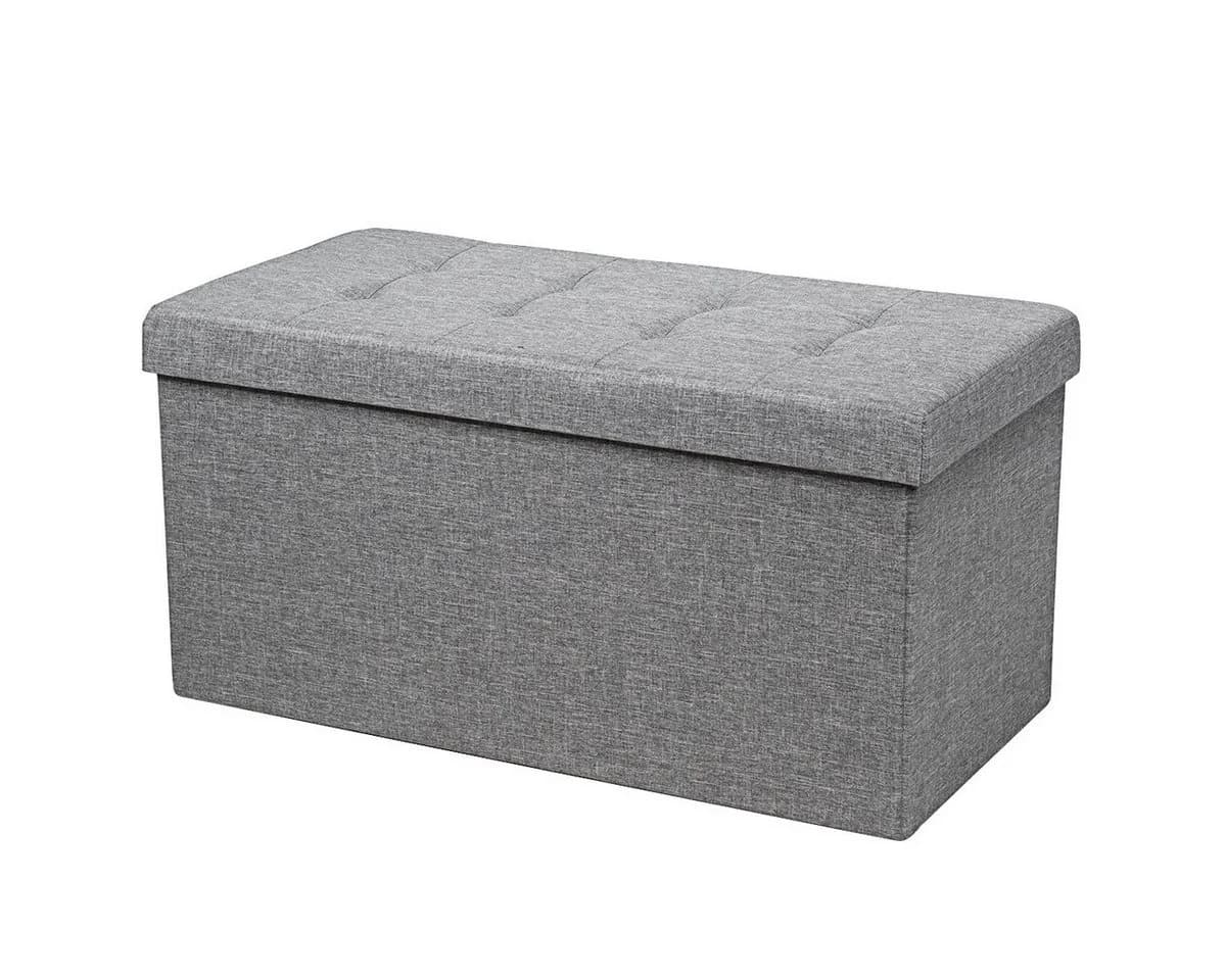 COSTWAY Truhenbank mit Stauraum 80cm Klappbare Sitzbank Fußbank - Bild 2
