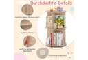 COSTWAY Kinderregal Drehbar Kaffee MDF 2-stöckig Bild 4