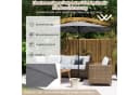 COSTWAY Sonnenschirm Grau 300x300 cm neigbar mit Kurbel Bild 1