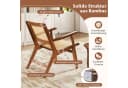COSTWAY Relaxsessel Bambus Rattan mit Lehne Braune Farbe Bild 4