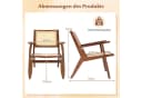 COSTWAY Relaxsessel Bambus Rattan mit Lehne Braune Farbe Bild 5