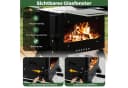 COSTWAY Holzkohlegrill 3in1 Heizofen mit Topfgestell Ofenpfanne 2 Grills Schwarz Bild 5