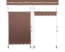 COSTWAY Klemmmarkise Braun mit Kurbel und Aluminiumrahmen Bild 4