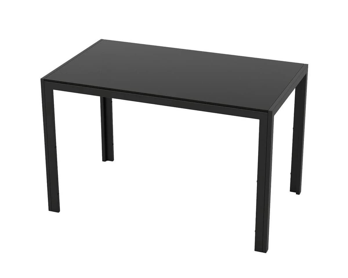 COSTWAY Esstisch Glas Schwarz quadratisch Küchentisch 4 Personen - Bild 2
