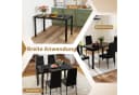 COSTWAY Esstisch Glas Schwarz quadratisch Küchentisch 4 Personen Bild 3