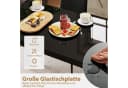 COSTWAY Esstisch Glas Schwarz quadratisch Küchentisch 4 Personen Bild 4