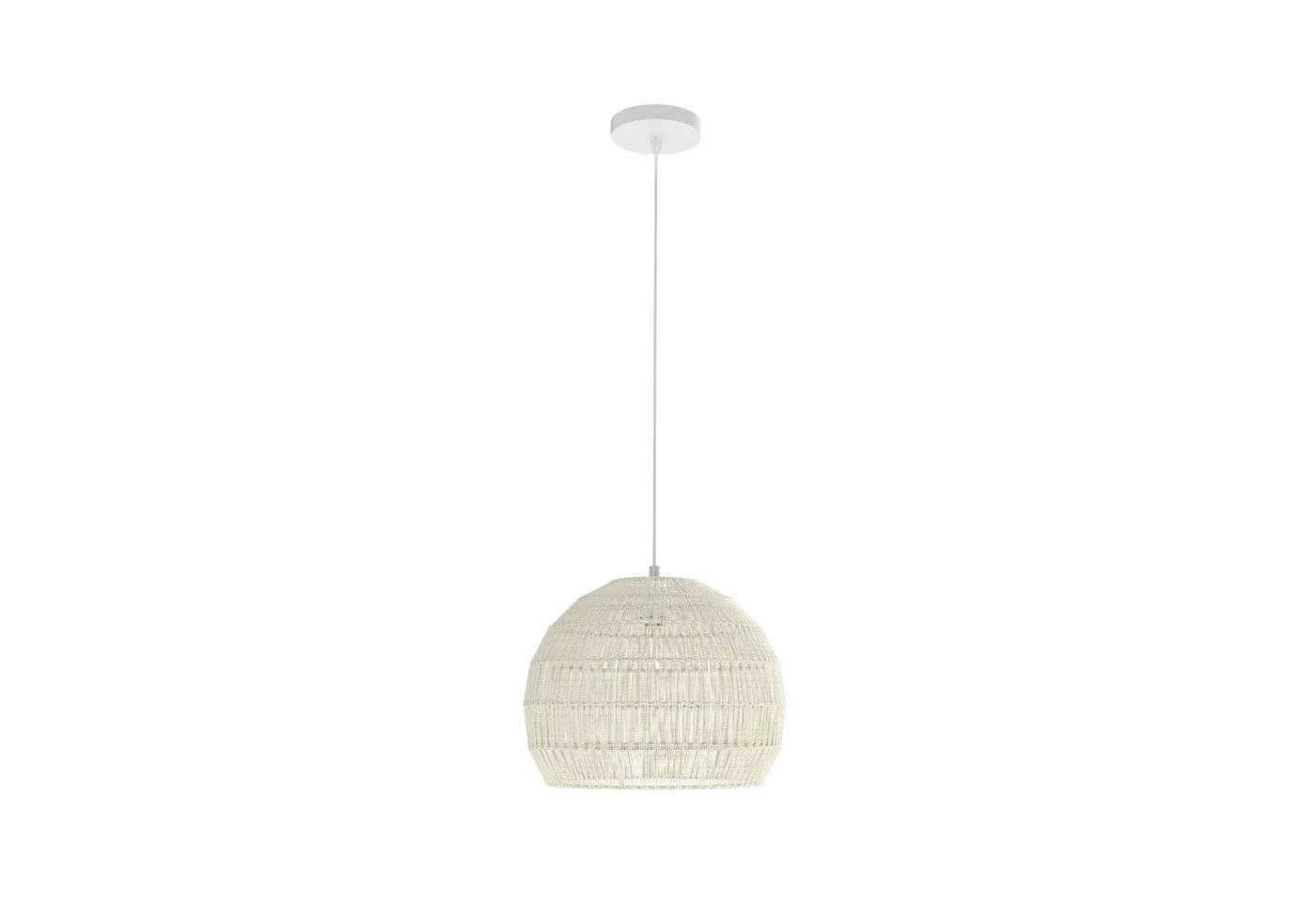 COSTWAY Pendelleuchte Beige Papierseil 43 cm - Bild 2
