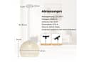COSTWAY Pendelleuchte Beige Papierseil 43 cm Bild 3
