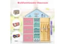 COSTWAY Kinderregal Hausform Grau HDPE Bild 1