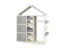 COSTWAY Kinderregal Hausform Grau HDPE Bild 2