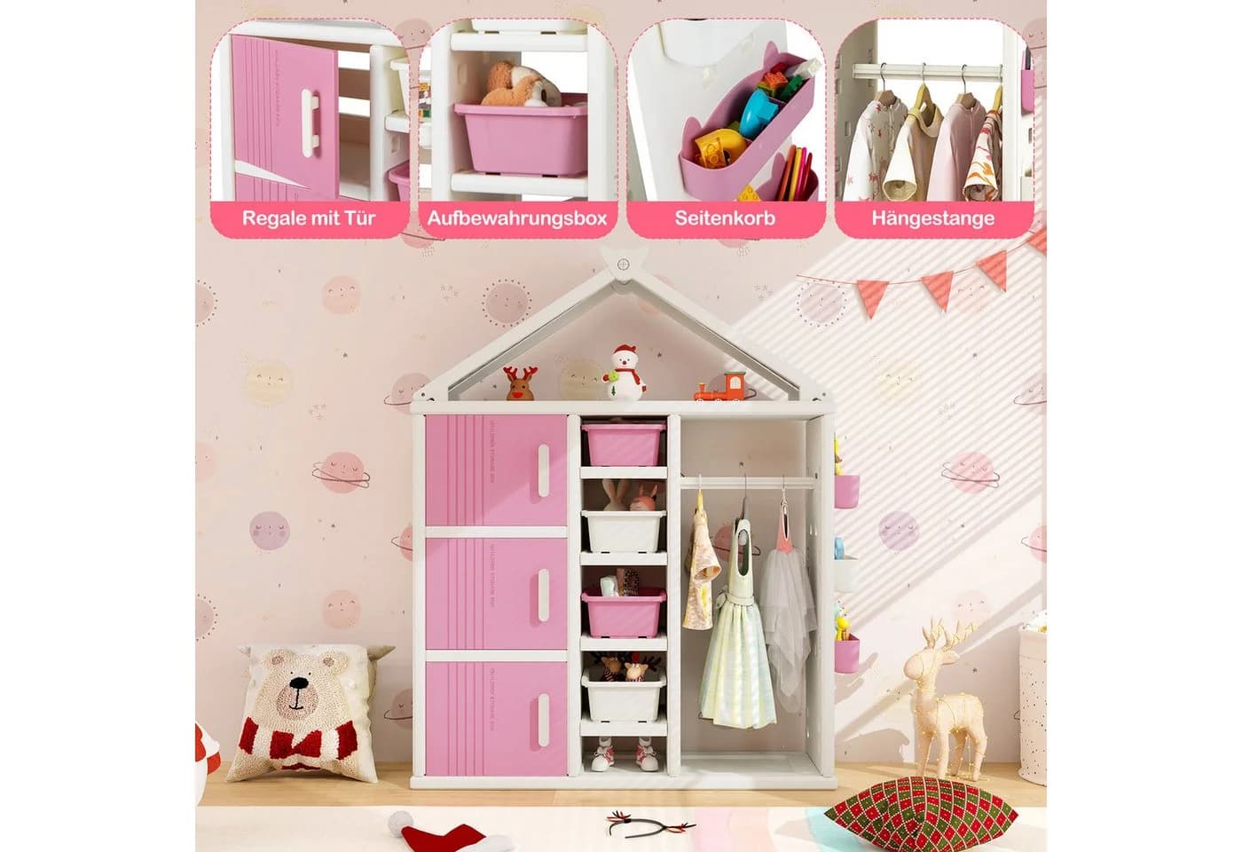 Kinderregal im Hausform-Stil aus HDPE - Bild 3