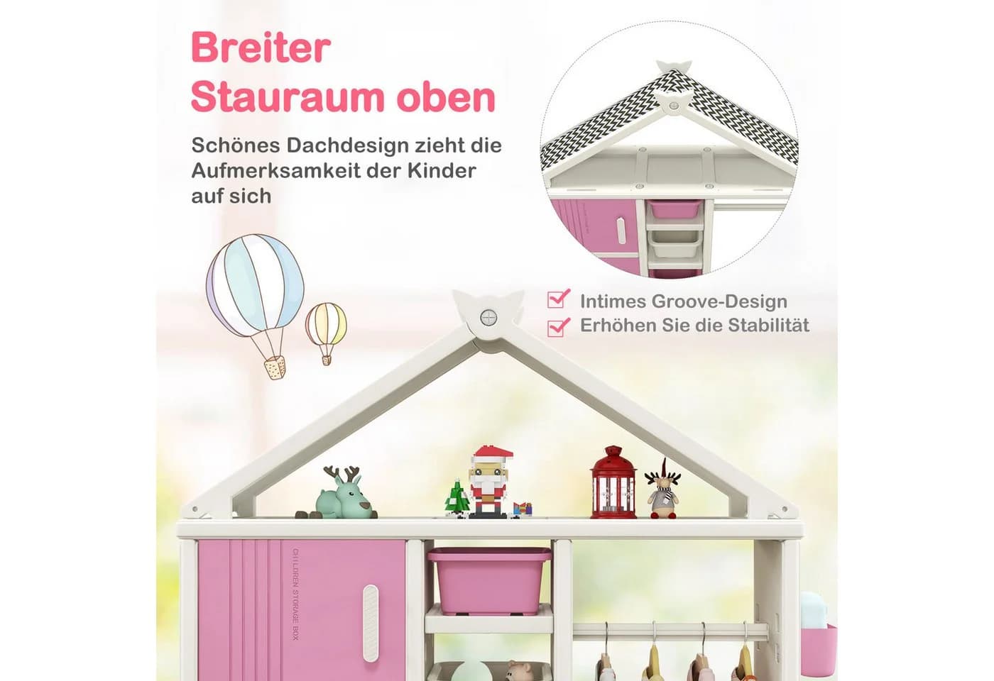 Kinderregal im Hausform-Stil aus HDPE - Bild 4