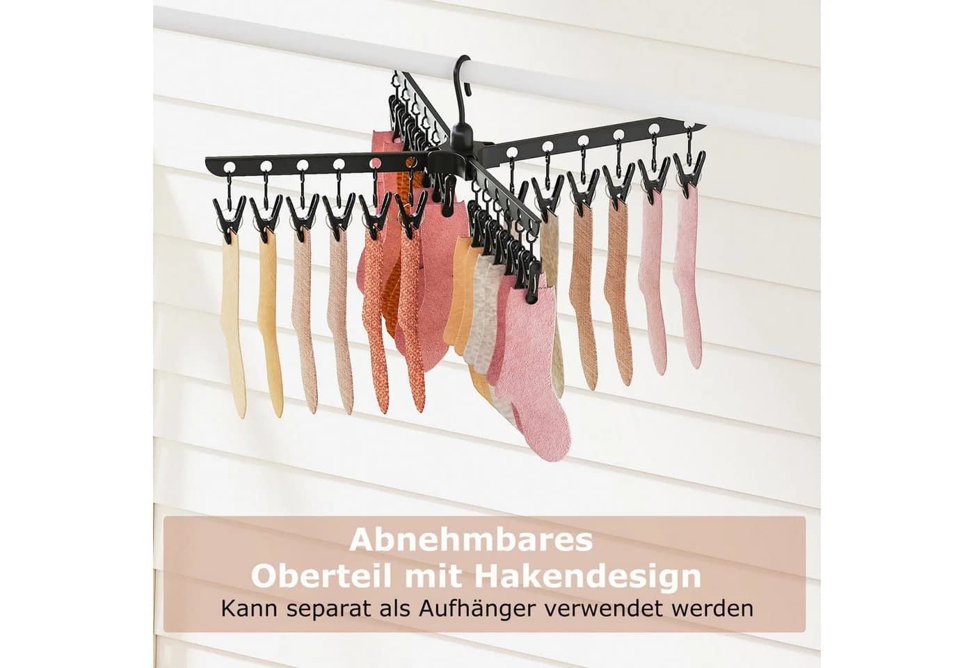 COSTWAY Turmwäscheständer 3-stufiger Handtuchtrockner klappbar 360° drehbare Arme - Bild 3