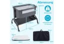 COSTWAY Beistellbett 3in1 Babywiege Stubenwagen 7-fach höhenverstellbar Bild 4