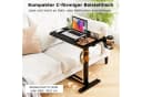 COSTWAY Laptoptisch Beistelltisch Bett Rollen Höhenverstellbar Bild 1