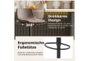 KOMFOTTEU Barhocker 2er Set Braun 360° drehbar & höhenverstellbar Bild 3