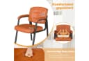 KOMFOTTEU Besucherstuhl 2er Set Retro Kunstleder Braun/Schwarz Bild 3