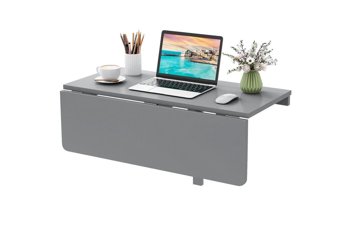 COSTWAY Klapptisch Holz klappbarer Wandtisch 80 x 60 cm - Bild 2