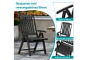 COSTWAY Klappstuhl Gartenstuhl Schwarz HDPE Edelstahl Bild 5