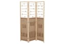 COSTWAY 3-teiliger Raumteiler Holz Jute Natur Bild 2