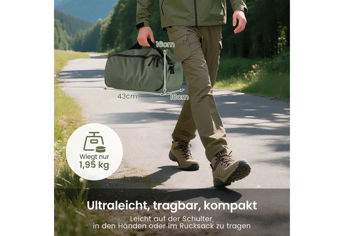 COSTWAY Feldbett Ultraleichtes Campingbett faltbar - Bild 3
