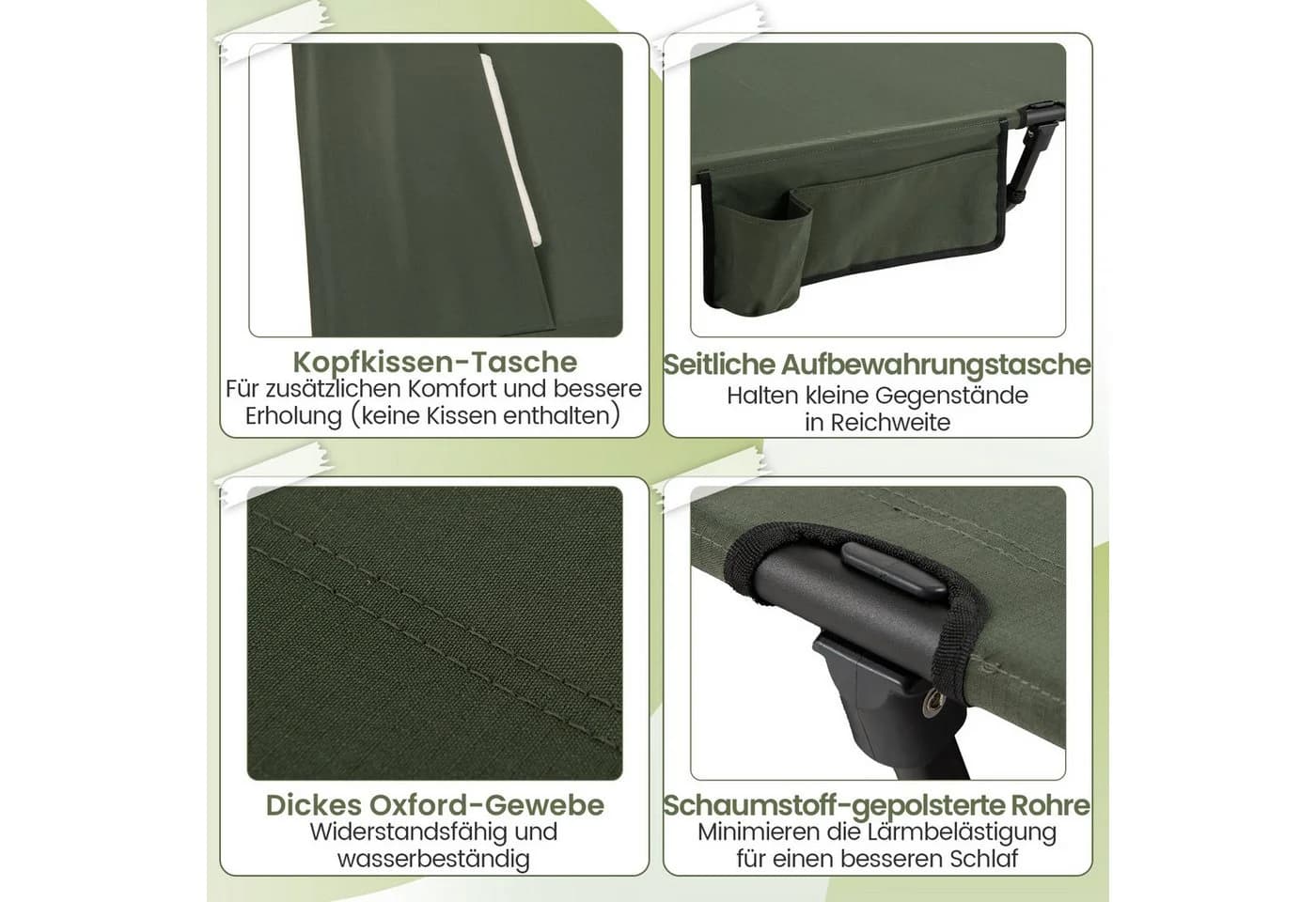 COSTWAY Feldbett Ultraleichtes Campingbett faltbar - Bild 5