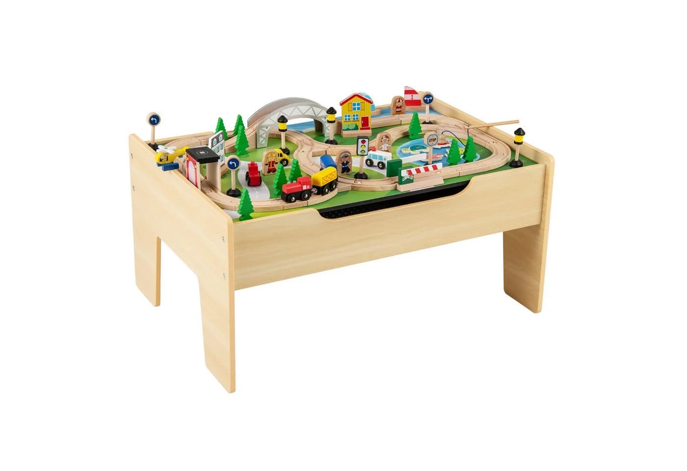 COSTWAY 5-in-1 Kindertisch Set 78-tlg. Multifunktionaler Spieltisch ab 3 Jahren - Bild 2