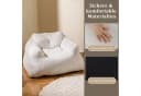 COSTWAY Sitzsack Beige Samt mit rutschfestem Boden Bild 4