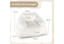 COSTWAY Sitzsack Beige Samt mit rutschfestem Boden Bild 5