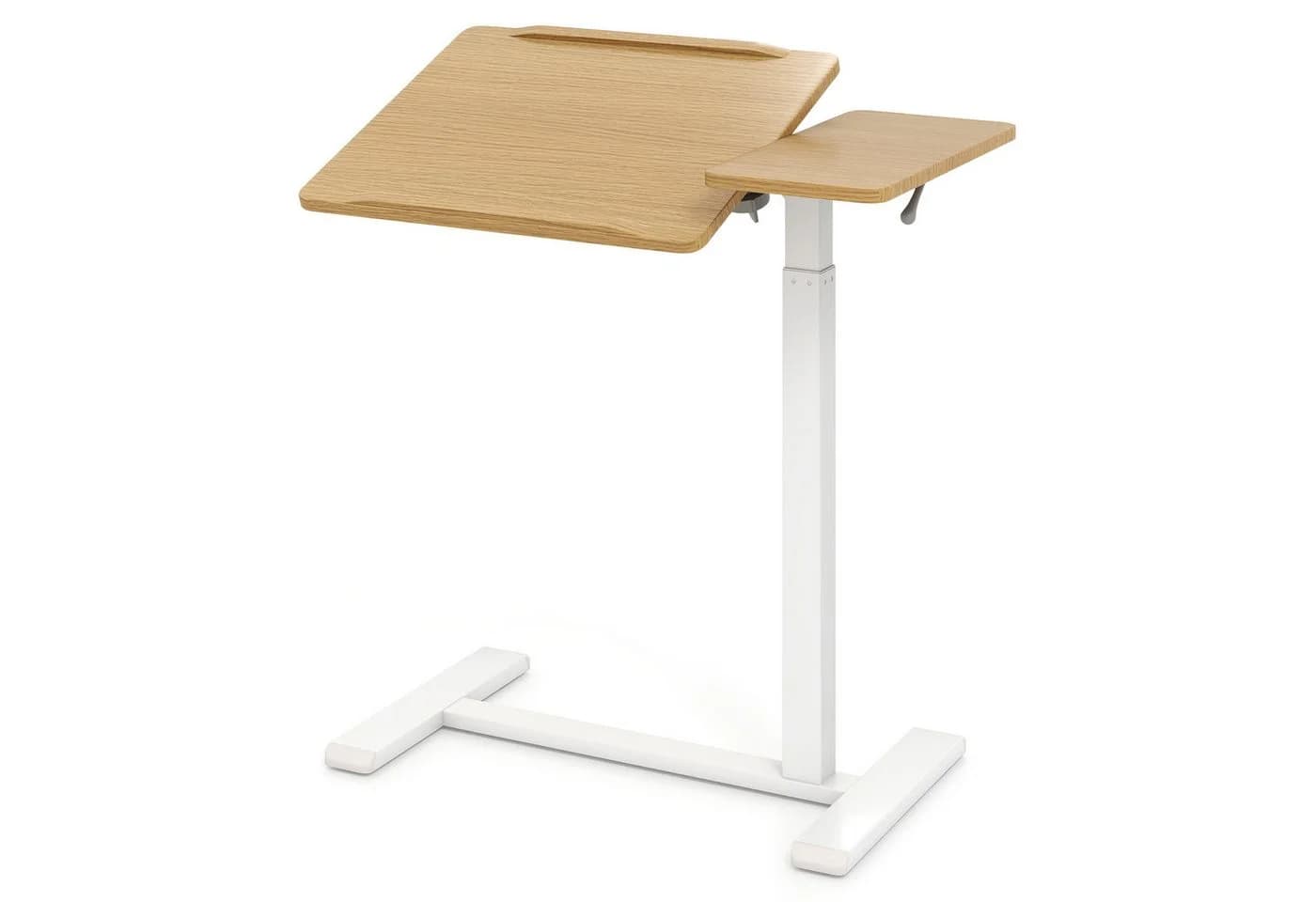 COSTWAY Laptoptisch auf Rollen, höhenverstellbarer Betttisch mit kippbarer Tischplatte - Bild 2