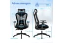 COSTWAY Bürostuhl Ergonomisch Schwarz 150 kg Bild 5